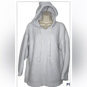 High Call Men’s Sherpa Fuzzy Hoodie M White Pullover Long Sleeves Fall Winter